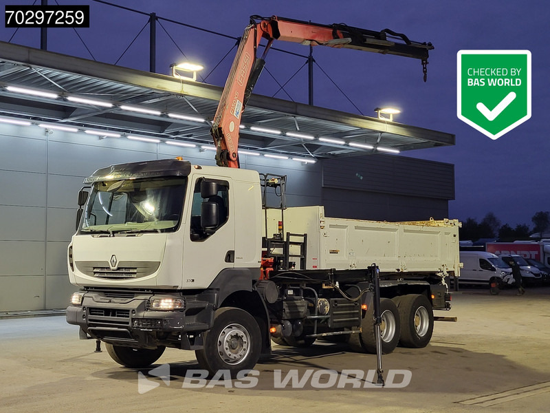 Renault Kerax 370 Kerax 6X4 Fassi F150AXS.22 Crane 10m3 2-side tipper Big-Axle Steelsuspension Manual - Φορτηγό ανατρεπόμενο, Φορτηγό με γερανό: φωτογραφία 1 Renault Kerax 370 Kerax 6X4 Fassi F150AXS.22 Crane 10m3 2-side tipper Big-Axle Steelsuspension Manual - Φορτηγό ανατρεπόμενο, Φορτηγό με γερανό: φωτογραφία 1