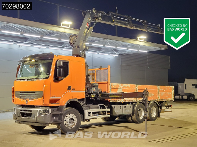 Renault Premium 430 Lander 6X4 211 EP-4 HIDUO Kran Crane Automatic Airco Euro 5 - Φορτηγό με ανοιχτή καρότσα, Φορτηγό με γερανό: φωτογραφία 1 Renault Premium 430 Lander 6X4 211 EP-4 HIDUO Kran Crane Automatic Airco Euro 5 - Φορτηγό με ανοιχτή καρότσα, Φορτηγό με γερανό: φωτογραφία 1