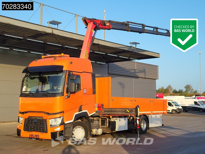 Renault T 380 4X2 Palfinger PK18002-EH Kran Crane Retarder Standklima Euro 6 - Φορτηγό με ανοιχτή καρότσα, Φορτηγό με γερανό: φωτογραφία 1 Renault T 380 4X2 Palfinger PK18002-EH Kran Crane Retarder Standklima Euro 6 - Φορτηγό με ανοιχτή καρότσα, Φορτηγό με γερανό: φωτογραφία 1