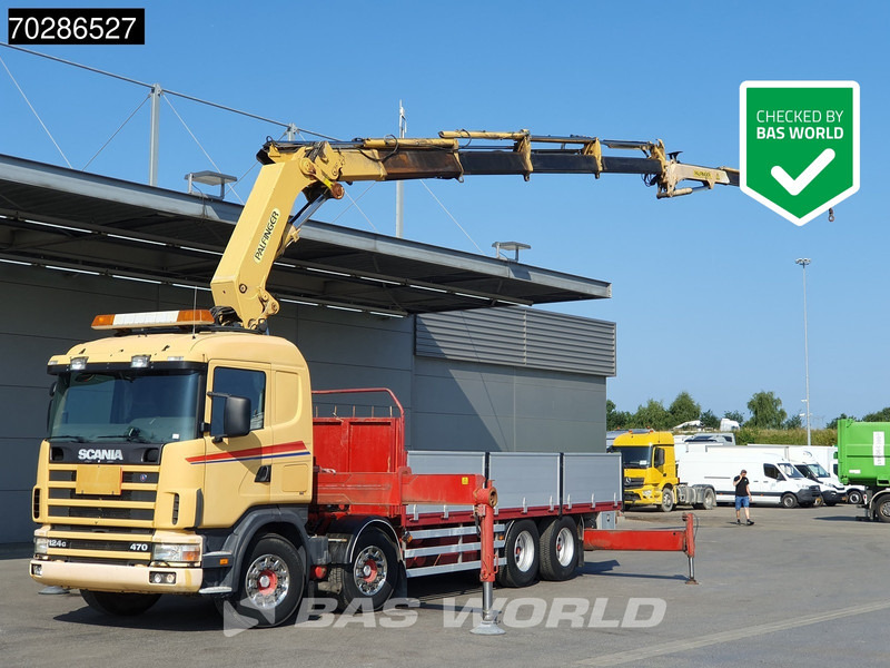 Scania 124G 470 8X4 Palfinger PK45000 C4 Crane Kran Fly-Jib Manual Steering Axle Euro 3 - Φορτηγό με ανοιχτή καρότσα, Φορτηγό με γερανό: φωτογραφία 1 Scania 124G 470 8X4 Palfinger PK45000 C4 Crane Kran Fly-Jib Manual Steering Axle Euro 3 - Φορτηγό με ανοιχτή καρότσα, Φορτηγό με γερανό: φωτογραφία 1