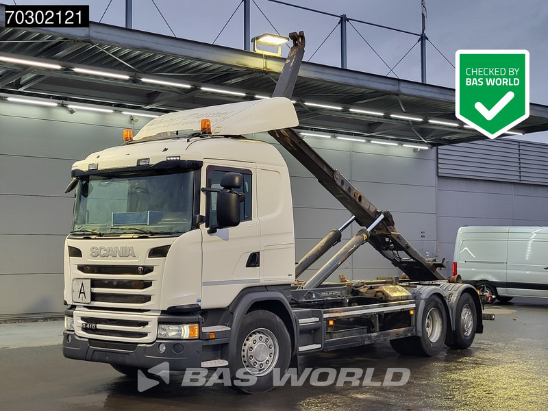 Scania G410 6X2 20tons Meiller containersystem Lift+steering Axle Retarder Euro 6 - Φορτηγό φόρτωσης γάντζου: φωτογραφία 1 Scania G410 6X2 20tons Meiller containersystem Lift+steering Axle Retarder Euro 6 - Φορτηγό φόρτωσης γάντζου: φωτογραφία 1