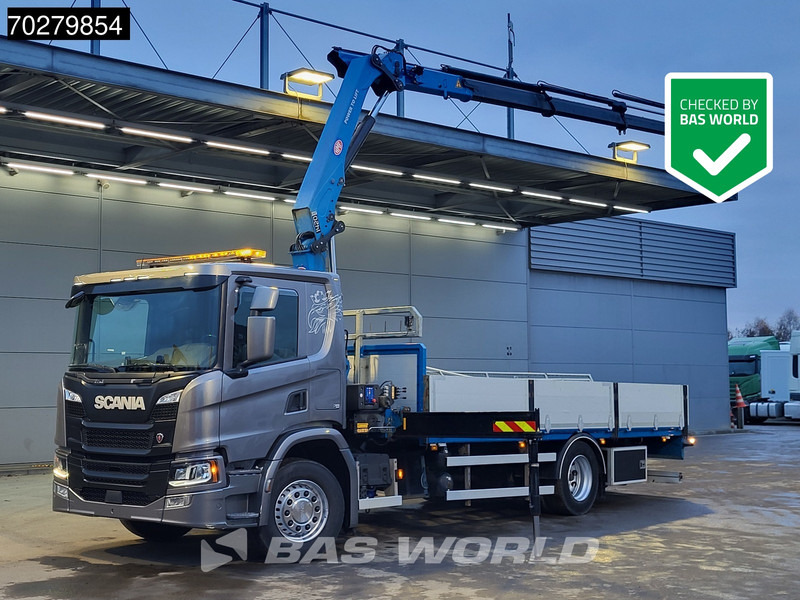 Scania P280 4X2 HMF 1420K-RC Kran Crane Leather seats Automatic Euro 6 - Φορτηγό με ανοιχτή καρότσα, Φορτηγό με γερανό: φωτογραφία 1 Scania P280 4X2 HMF 1420K-RC Kran Crane Leather seats Automatic Euro 6 - Φορτηγό με ανοιχτή καρότσα, Φορτηγό με γερανό: φωτογραφία 1