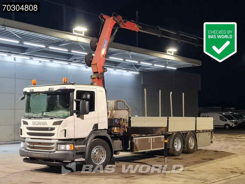 Scania P360 P 6X2 HMF 1820-K4 Kran Crane Lift+Steering Axle Air Suspension Euro 6 - Φορτηγό με ανοιχτή καρότσα, Φορτηγό με γερανό: φωτογραφία 1 Scania P360 P 6X2 HMF 1820-K4 Kran Crane Lift+Steering Axle Air Suspension Euro 6 - Φορτηγό με ανοιχτή καρότσα, Φορτηγό με γερανό: φωτογραφία 1