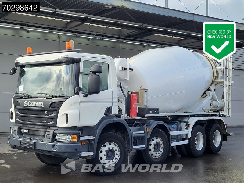 Scania P410 8X4 9m3 Liebherr mixer Automatic Steelsuspension Euro 6 - Μπετονιέρα φορτηγό: φωτογραφία 1 Scania P410 8X4 9m3 Liebherr mixer Automatic Steelsuspension Euro 6 - Μπετονιέρα φορτηγό: φωτογραφία 1