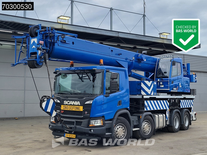 Scania P450 P 8X4 Palfinger/SANY SPC500E Telescopic Crane Retarder Navi Automatic Euro 6 - Φορτηγό με γερανό: φωτογραφία 1 Scania P450 P 8X4 Palfinger/SANY SPC500E Telescopic Crane Retarder Navi Automatic Euro 6 - Φορτηγό με γερανό: φωτογραφία 1
