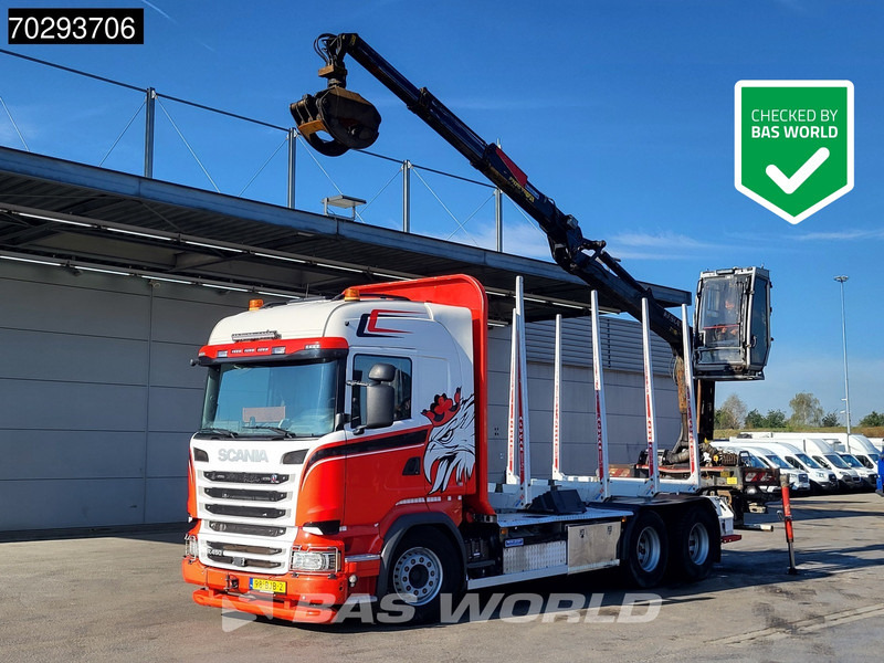 Scania R450 R 6X4 NL-Truck Kesla 2110T Crane Kran Holztransport Manual ACC Xenon Euro 6 - Φορτηγό ξυλείας, Φορτηγό με γερανό: φωτογραφία 1 Scania R450 R 6X4 NL-Truck Kesla 2110T Crane Kran Holztransport Manual ACC Xenon Euro 6 - Φορτηγό ξυλείας, Φορτηγό με γερανό: φωτογραφία 1
