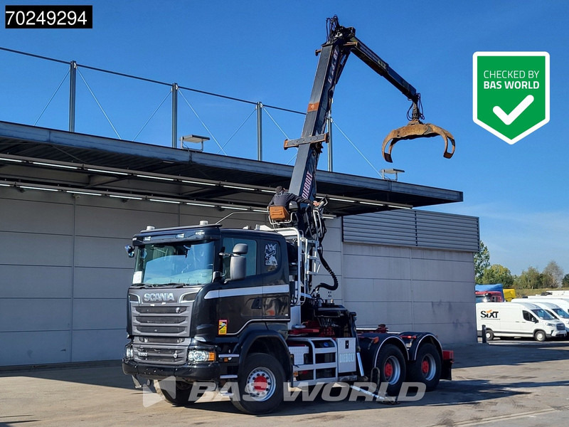 Scania R580 6X4 Holz Kran Diebolt D28 Full-Steel - Φορτηγό ξυλείας, Φορτηγό με γερανό: φωτογραφία 1 Scania R580 6X4 Holz Kran Diebolt D28 Full-Steel - Φορτηγό ξυλείας, Φορτηγό με γερανό: φωτογραφία 1