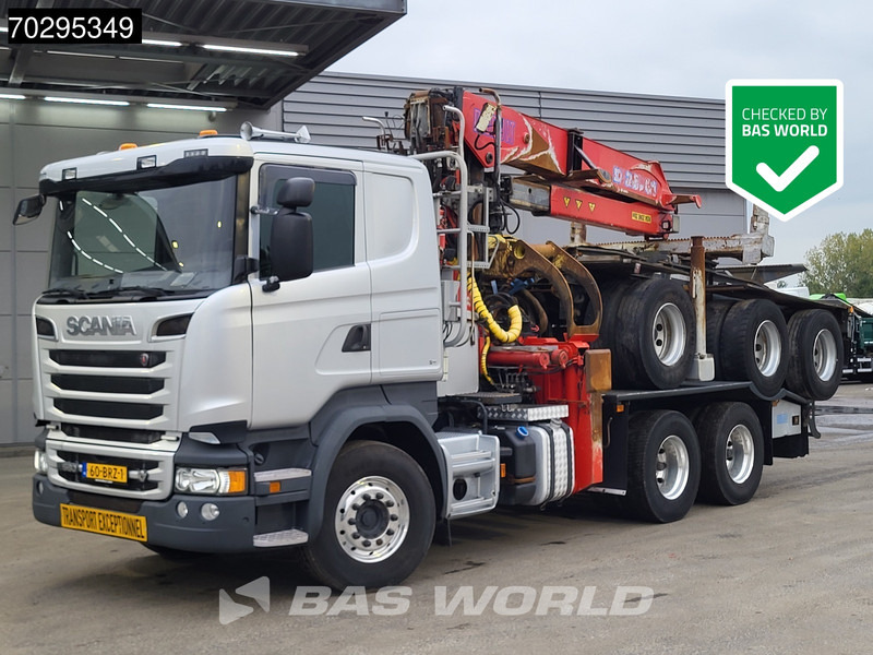 Scania R580 R 6X4 NL-Truck Diebolt D28.81 Kran Crane Holztransport + Dolly Retarder Euro 6 - Φορτηγό ξυλείας, Φορτηγό με γερανό: φωτογραφία 1 Scania R580 R 6X4 NL-Truck Diebolt D28.81 Kran Crane Holztransport + Dolly Retarder Euro 6 - Φορτηγό ξυλείας, Φορτηγό με γερανό: φωτογραφία 1