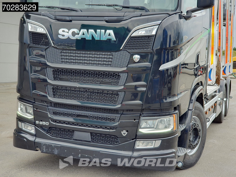 Φορτηγό ξυλείας, Φορτηγό με γερανό Scania S650 S 6X4 Tajfun LIV100K Kran Holztransport Retarder 3-Pedals Euro 6: φωτογραφία 11