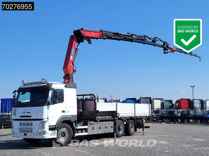 Volvo FM 450 6X2 HMF 3220 Crane Kran Lift-Lenkachse VEB+ Euro 6 - Φορτηγό με ανοιχτή καρότσα, Φορτηγό με γερανό: φωτογραφία 1 Volvo FM 450 6X2 HMF 3220 Crane Kran Lift-Lenkachse VEB+ Euro 6 - Φορτηγό με ανοιχτή καρότσα, Φορτηγό με γερανό: φωτογραφία 1