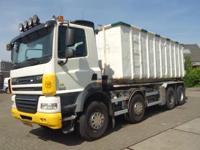 DAF CF 410 8X4 NCH CONTAINER SYSTEEM 32 TON 90 graden silo containers,25 CUB CONTAINER - Φορτηγό με σύστημα καλωδίων: φωτογραφία 1 DAF CF 410 8X4 NCH CONTAINER SYSTEEM 32 TON 90 graden silo containers,25 CUB CONTAINER - Φορτηγό με σύστημα καλωδίων: φωτογραφία 1