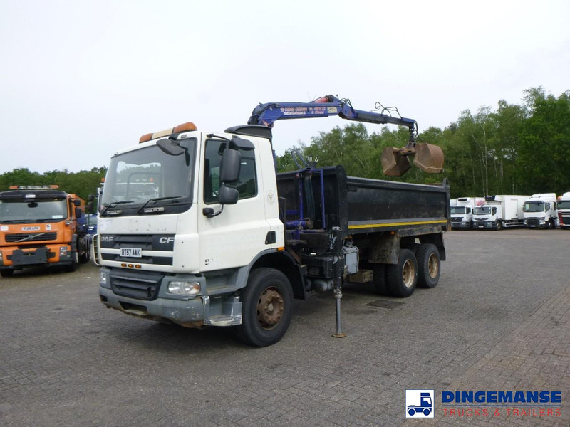 DAF CF 75.310 6x4 RHD tipper + HMF 1144 K-1 + grapple - Φορτηγό με γερανό: φωτογραφία 5 DAF CF 75.310 6x4 RHD tipper + HMF 1144 K-1 + grapple - Φορτηγό με γερανό: φωτογραφία 5
