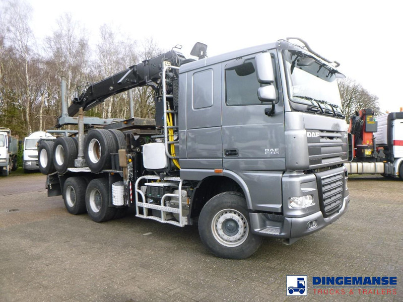 DAF XF 105.510 6x4 + Loglift F281S83 crane / timber truck + dolly - Φορτηγό με γερανό: φωτογραφία 2 DAF XF 105.510 6x4 + Loglift F281S83 crane / timber truck + dolly - Φορτηγό με γερανό: φωτογραφία 2
