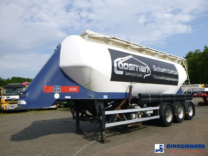 Feldbinder Powder tank alu 40 m3 / 1 comp + compressor - Επικαθήμενο βυτίο: φωτογραφία 1 Feldbinder Powder tank alu 40 m3 / 1 comp + compressor - Επικαθήμενο βυτίο: φωτογραφία 1