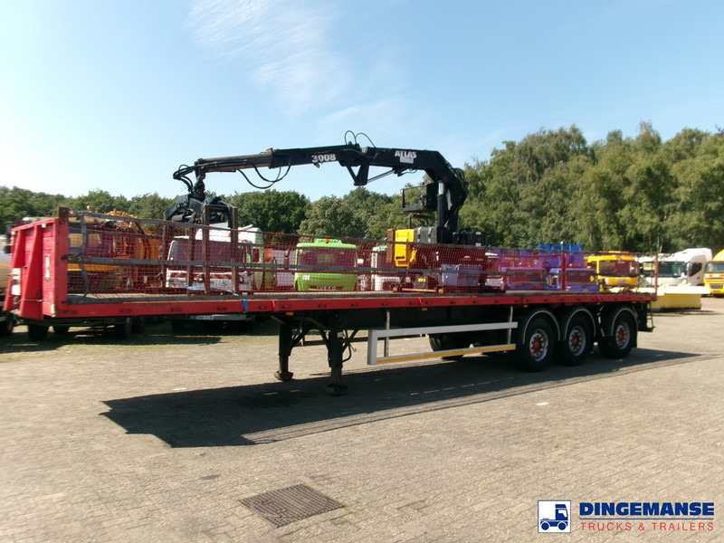 Fruehauf 3-axle platform trailer + Atlas 3008 crane - Επικαθήμενο πλατφόρμα/ Καρότσα: φωτογραφία 1 Fruehauf 3-axle platform trailer + Atlas 3008 crane - Επικαθήμενο πλατφόρμα/ Καρότσα: φωτογραφία 1
