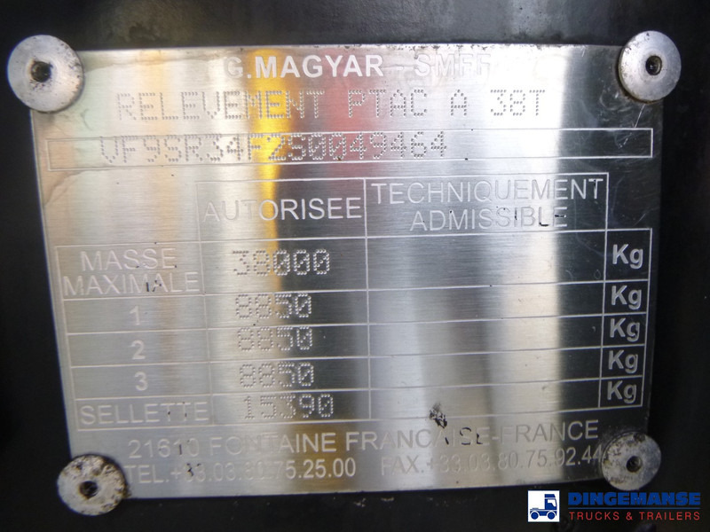 Επικαθήμενο βυτίο Magyar Bitumen tank inox 32 m3 / 1 comp: φωτογραφία 17