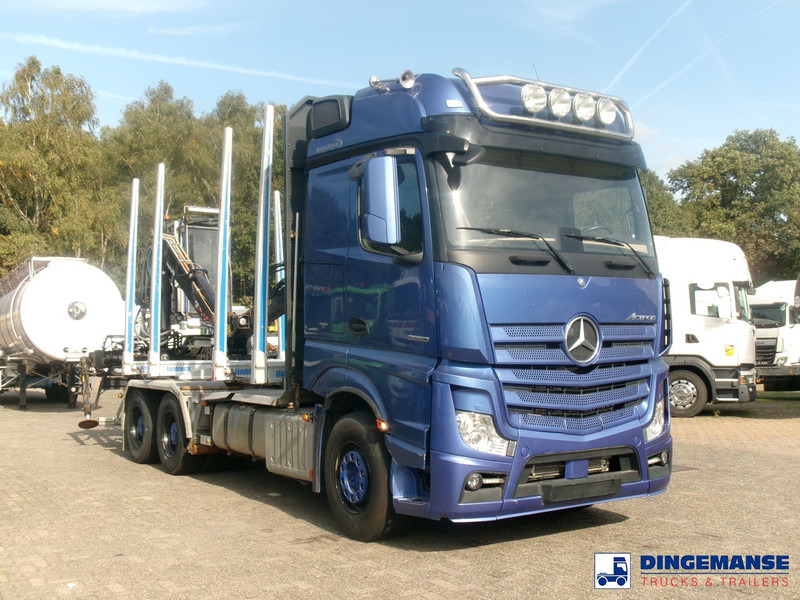 Mercedes-Benz Actros 2663 6x4 Euro 6 loglift F96 crane timber truck - Φορτηγό ξυλείας, Φορτηγό με γερανό: φωτογραφία 2 Mercedes-Benz Actros 2663 6x4 Euro 6 loglift F96 crane timber truck - Φορτηγό ξυλείας, Φορτηγό με γερανό: φωτογραφία 2