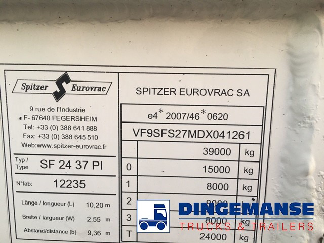 Επικαθήμενο βυτίο SPITZER Powder tank alu 37 m3 / 1 comp: φωτογραφία 13