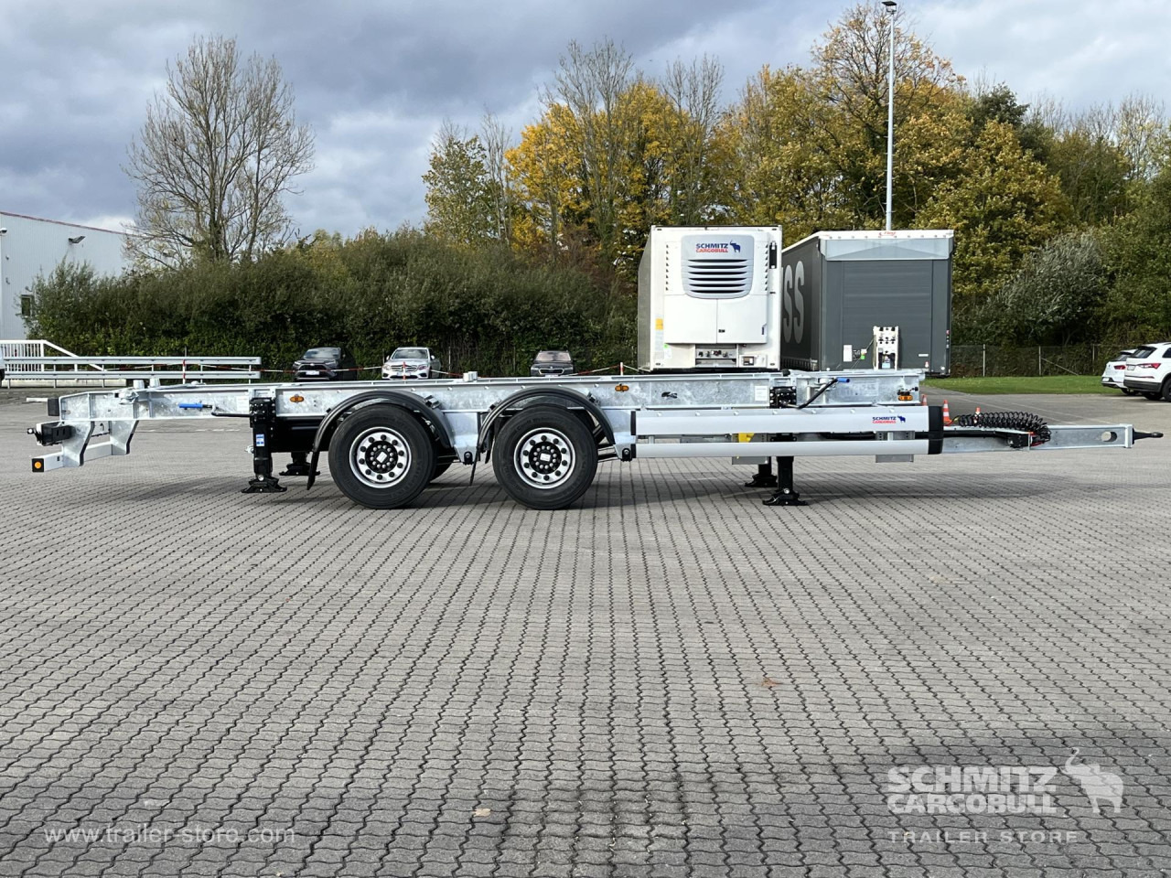 SCHMITZ Zentralachsanhänger Wechselfahrgestell - Ρυμούλκα μεταφοράς εμπορευματοκιβωτίων/ Κινητό αμάξωμα: φωτογραφία 3 SCHMITZ Zentralachsanhänger Wechselfahrgestell - Ρυμούλκα μεταφοράς εμπορευματοκιβωτίων/ Κινητό αμάξωμα: φωτογραφία 3