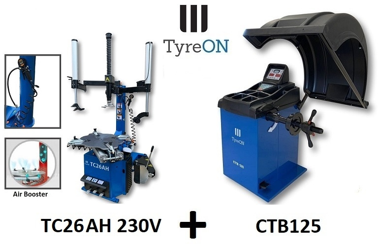 TC26AH 230V 28 Inch car tyre changer with airbooster + car wheel balancer CTB125 - Εξοπλισμός γκαράζ: φωτογραφία 1 TC26AH 230V 28 Inch car tyre changer with airbooster + car wheel balancer CTB125 - Εξοπλισμός γκαράζ: φωτογραφία 1