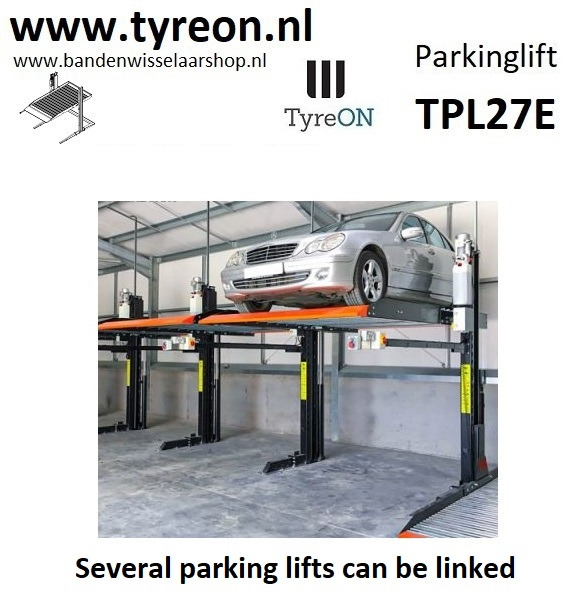 TPL27E-1 2.7T car parking lift - electric release of safety locks - no air pressure required - 2 columns - 2 cars - Εξοπλισμός γκαράζ: φωτογραφία 4 TPL27E-1 2.7T car parking lift - electric release of safety locks - no air pressure required - 2 columns - 2 cars - Εξοπλισμός γκαράζ: φωτογραφία 4