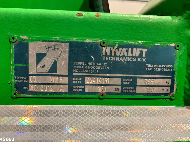 Φορτηγό καδοφόρος φορτωτής DAF FA CF 290 Hyvalift 12 Ton portaalarmsysteem: φωτογραφία 17