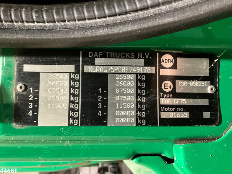 Απορριμματοφόρο DAF FAG 75 CF 250 Euro 5 Geesink 17m³: φωτογραφία 18
