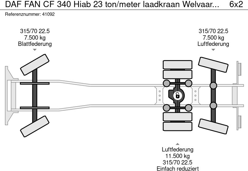 Απορριμματοφόρο DAF FAN CF 340 Hiab 23 ton/meter laadkraan Welvaarts weighing system: φωτογραφία 13