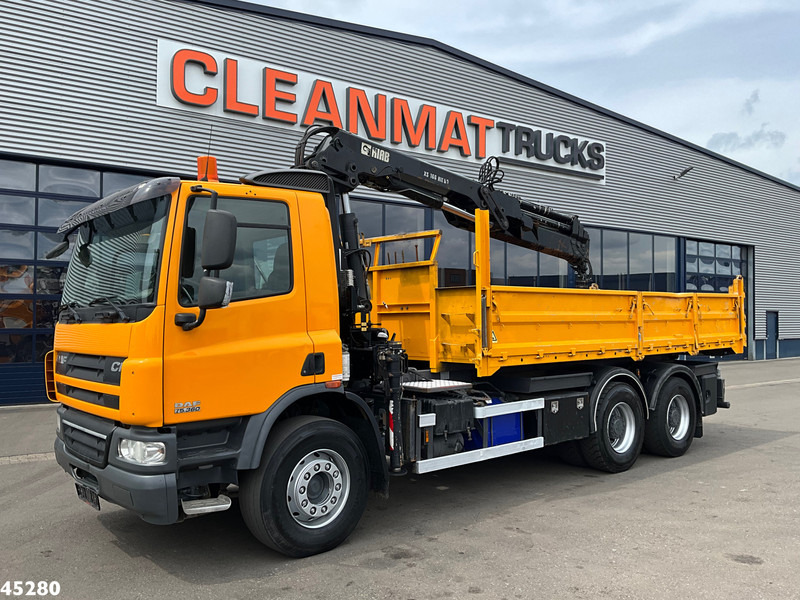 DAF FAT 75 CF 340 6x4 Manual Full steel Hiab 16 Tonmeter laadkraan - Φορτηγό ανατρεπόμενο, Φορτηγό με γερανό: φωτογραφία 3 DAF FAT 75 CF 340 6x4 Manual Full steel Hiab 16 Tonmeter laadkraan - Φορτηγό ανατρεπόμενο, Φορτηγό με γερανό: φωτογραφία 3