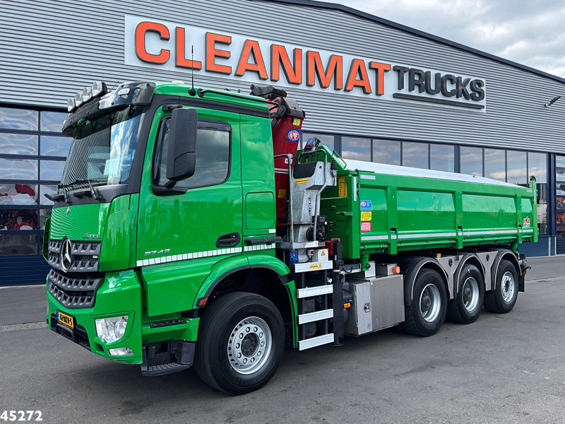 Mercedes-Benz Arocs 3743 8x4 Euro 6 HMF 19 Tonmeter Elektrisch/Hydraulisch aangedreven Z-kraan - Φορτηγό ανατρεπόμενο, Φορτηγό με γερανό: φωτογραφία 3 Mercedes-Benz Arocs 3743 8x4 Euro 6 HMF 19 Tonmeter Elektrisch/Hydraulisch aangedreven Z-kraan - Φορτηγό ανατρεπόμενο, Φορτηγό με γερανό: φωτογραφία 3