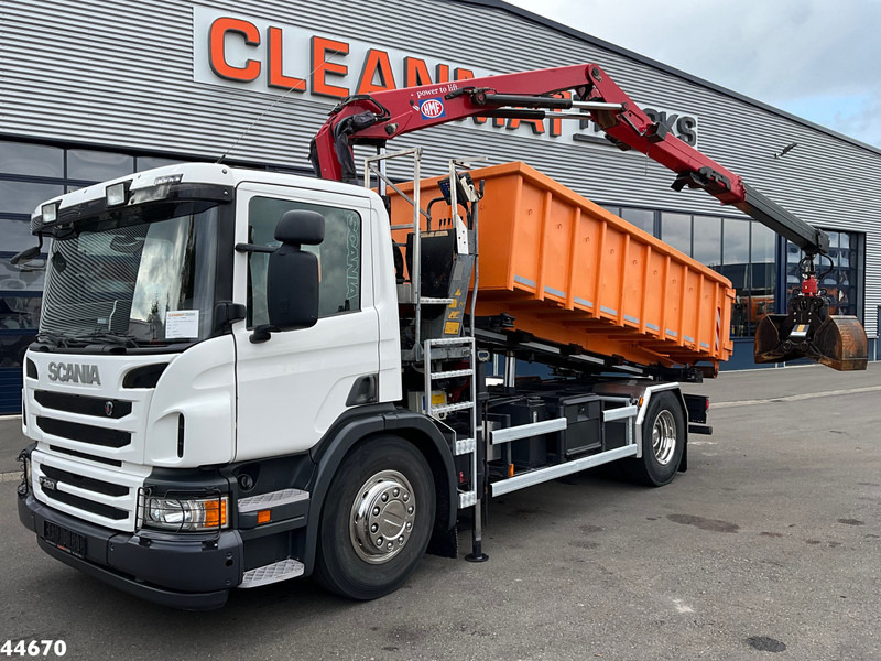 Scania P 320 HMF 12 Tonmeter Z-kraan + Kipper 11m³ - Φορτηγό ανατρεπόμενο, Φορτηγό με γερανό: φωτογραφία 1 Scania P 320 HMF 12 Tonmeter Z-kraan + Kipper 11m³ - Φορτηγό ανατρεπόμενο, Φορτηγό με γερανό: φωτογραφία 1