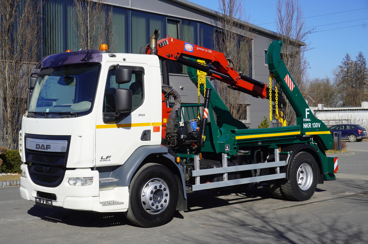 DAF LF 18.310 E6 / Skip loader Fornal NKR 130V / HDS HMF 735 K2 / Manual gearbox - Φορτηγό καδοφόρος φορτωτής, Φορτηγό με γερανό: φωτογραφία 1 DAF LF 18.310 E6 / Skip loader Fornal NKR 130V / HDS HMF 735 K2 / Manual gearbox - Φορτηγό καδοφόρος φορτωτής, Φορτηγό με γερανό: φωτογραφία 1