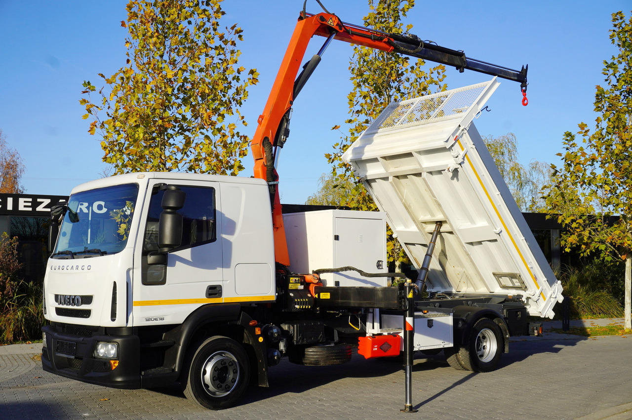 IVECO Eurocargo 120E18 Crane Palfinger / 3-way tipper / sleeper cab - Φορτηγό με γερανό: φωτογραφία 1 IVECO Eurocargo 120E18 Crane Palfinger / 3-way tipper / sleeper cab - Φορτηγό με γερανό: φωτογραφία 1