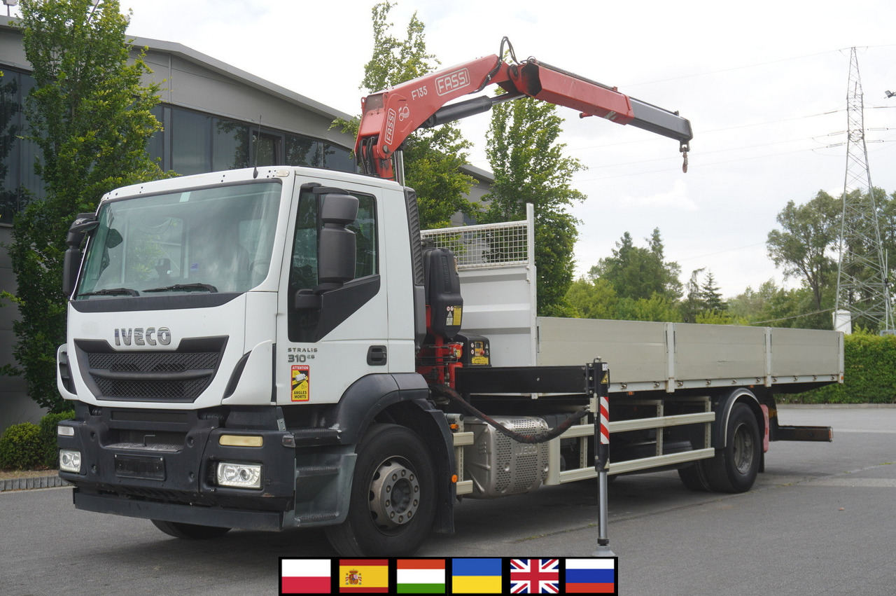 IVECO STRALIS 19.310 E6 / Flatbed 19 EPAL / FASSI F135 / 225 MTH! / 5.7 T - Φορτηγό με ανοιχτή καρότσα, Φορτηγό με γερανό: φωτογραφία 1 IVECO STRALIS 19.310 E6 / Flatbed 19 EPAL / FASSI F135 / 225 MTH! / 5.7 T - Φορτηγό με ανοιχτή καρότσα, Φορτηγό με γερανό: φωτογραφία 1