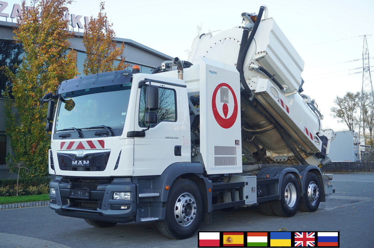 MAN TGM 26.340 E6 / RIVARD sewage cleaner 11.8 m3 / 170 tho. km / steered axle - Όχημα εκκένωσης βόθρων: φωτογραφία 1 MAN TGM 26.340 E6 / RIVARD sewage cleaner 11.8 m3 / 170 tho. km / steered axle - Όχημα εκκένωσης βόθρων: φωτογραφία 1