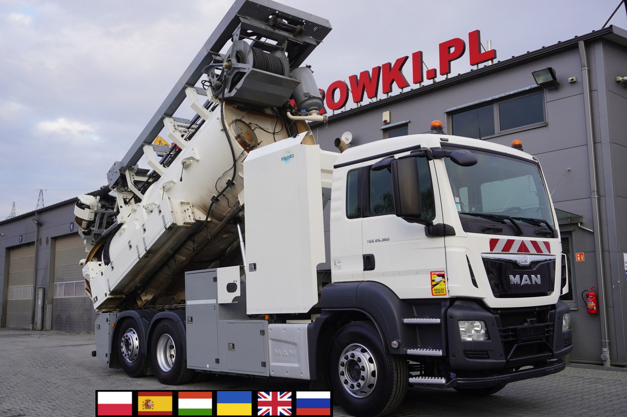 MAN TGS 26.360 E6 / RIVARD sewage cleaner 18 m3 / 180 tho. km / steering axle / 2 units - Όχημα εκκένωσης βόθρων: φωτογραφία 1 MAN TGS 26.360 E6 / RIVARD sewage cleaner 18 m3 / 180 tho. km / steering axle / 2 units - Όχημα εκκένωσης βόθρων: φωτογραφία 1