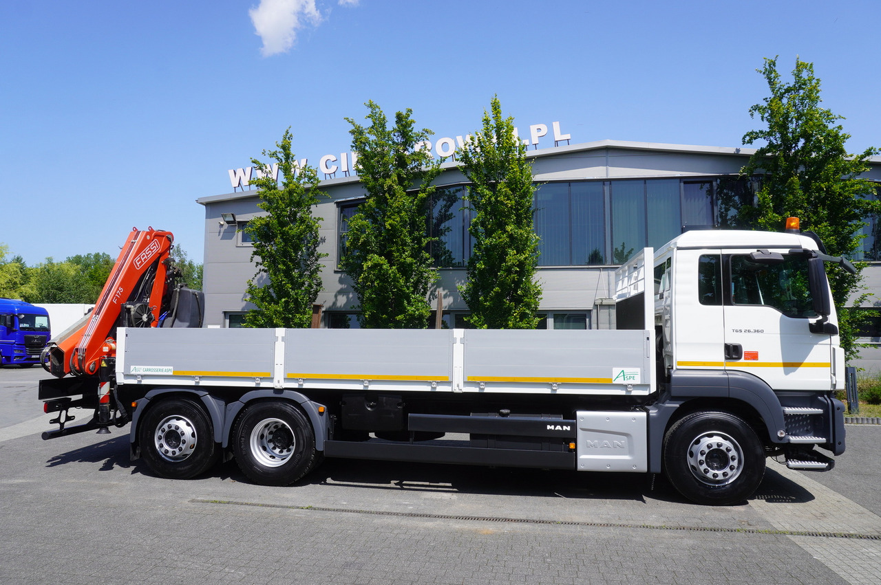 MAN TGS 26.360 Flatbed / Fassi F175 7.7 T / steered 3rd axle - Φορτηγό με γερανό: φωτογραφία 3 MAN TGS 26.360 Flatbed / Fassi F175 7.7 T / steered 3rd axle - Φορτηγό με γερανό: φωτογραφία 3