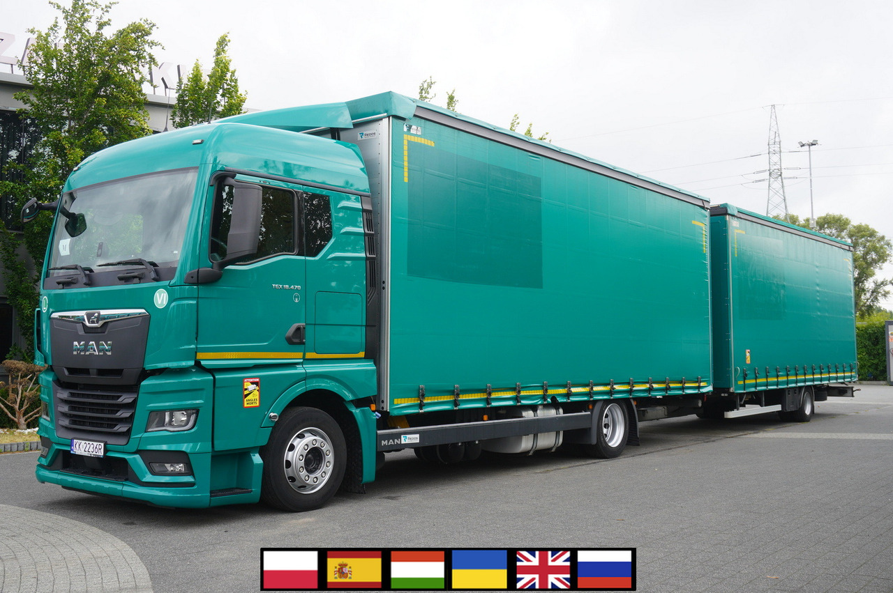 MAN TGX 18.470 / Trailer 19 EPAL / Curtainsider 19 EPAL / 2022 / Retarder / 15 units - Φορτηγό μουσαμάς: φωτογραφία 1 MAN TGX 18.470 / Trailer 19 EPAL / Curtainsider 19 EPAL / 2022 / Retarder / 15 units - Φορτηγό μουσαμάς: φωτογραφία 1