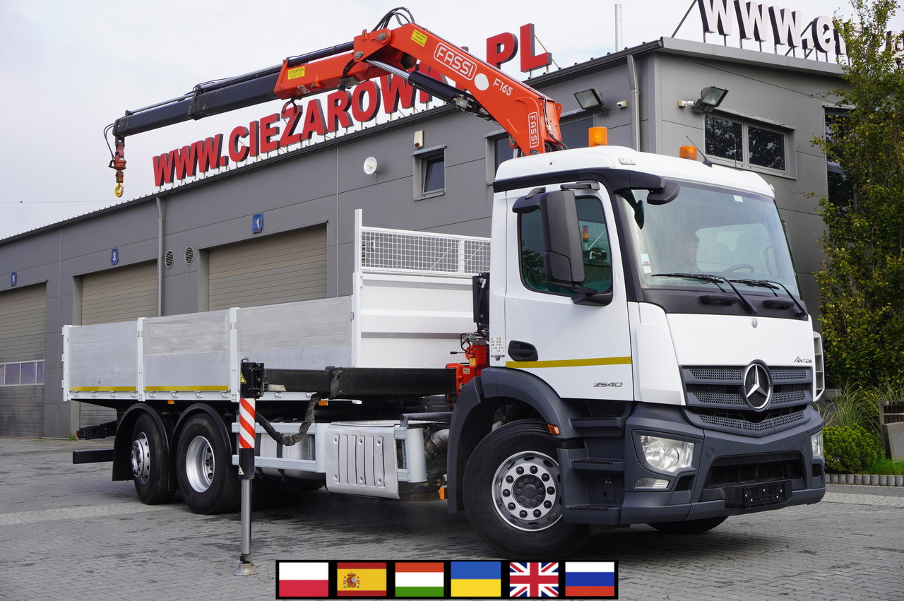 MERCEDES-BENZ Antos 2540 / Flatbed 15 EPAL / Fassi F165 / 6.1 t / 8 m reach / remote control / rotator / 1600 MTH / steered axle - Φορτηγό με ανοιχτή καρότσα, Φορτηγό με γερανό: φωτογραφία 1 MERCEDES-BENZ Antos 2540 / Flatbed 15 EPAL / Fassi F165 / 6.1 t / 8 m reach / remote control / rotator / 1600 MTH / steered axle - Φορτηγό με ανοιχτή καρότσα, Φορτηγό με γερανό: φωτογραφία 1