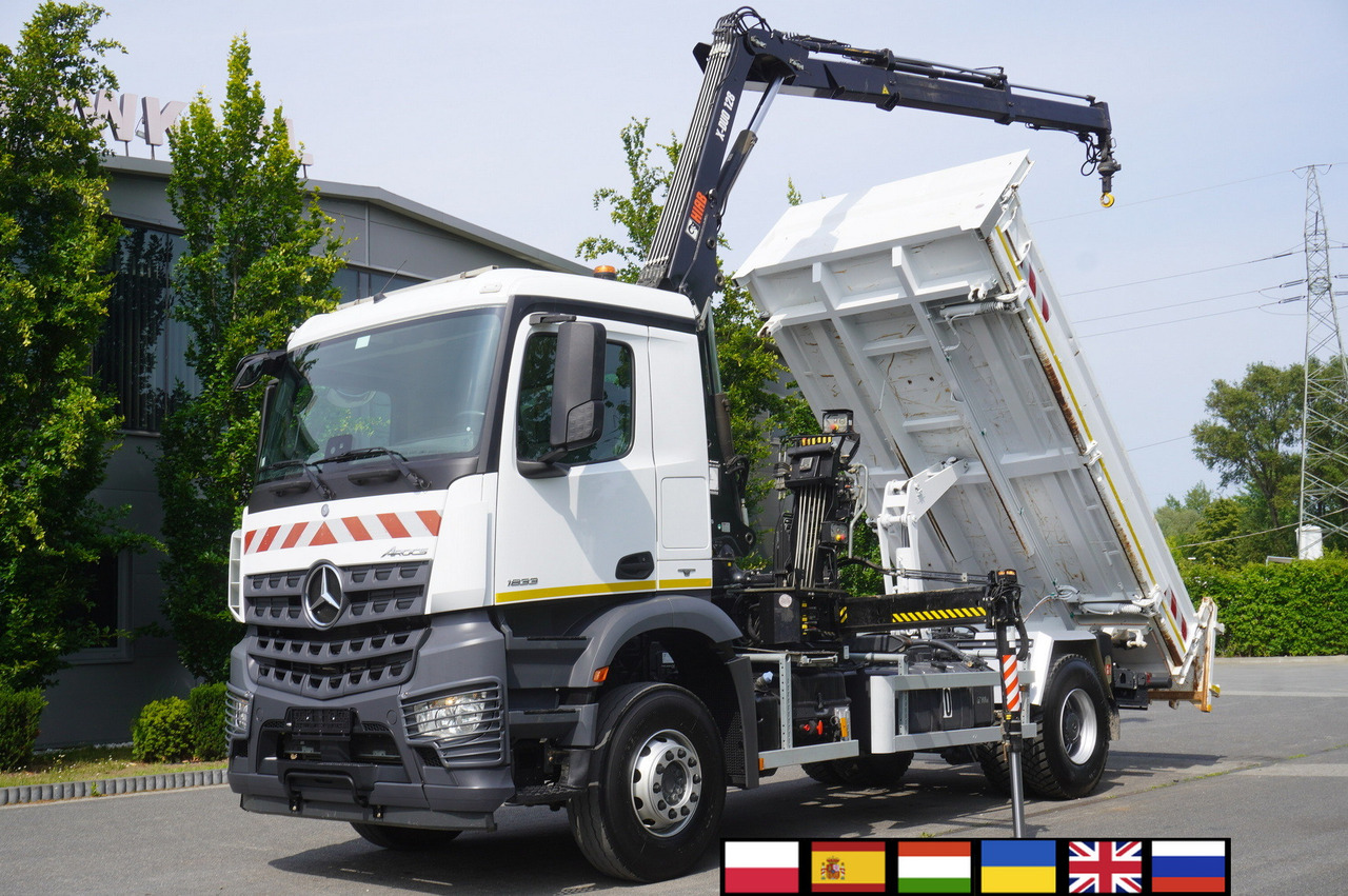 MERCEDES-BENZ Arocs 1833 / 87,000 km!!! / Hds HIAB X-DUO 128 B-2 / three-sided tipper - Φορτηγό με γερανό, Φορτηγό με γερανό: φωτογραφία 1 MERCEDES-BENZ Arocs 1833 / 87,000 km!!! / Hds HIAB X-DUO 128 B-2 / three-sided tipper - Φορτηγό με γερανό, Φορτηγό με γερανό: φωτογραφία 1