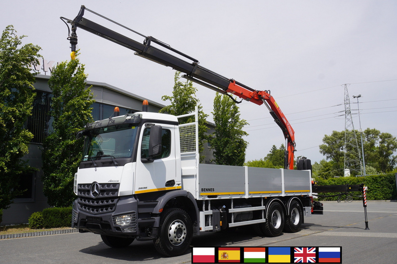 MERCEDES-BENZ Arocs 2633 flatbed truck / Crane FASSI F155A.0.23 / REMOTE CONTROL / 230,000 km - Φορτηγό με γερανό: φωτογραφία 1 MERCEDES-BENZ Arocs 2633 flatbed truck / Crane FASSI F155A.0.23 / REMOTE CONTROL / 230,000 km - Φορτηγό με γερανό: φωτογραφία 1