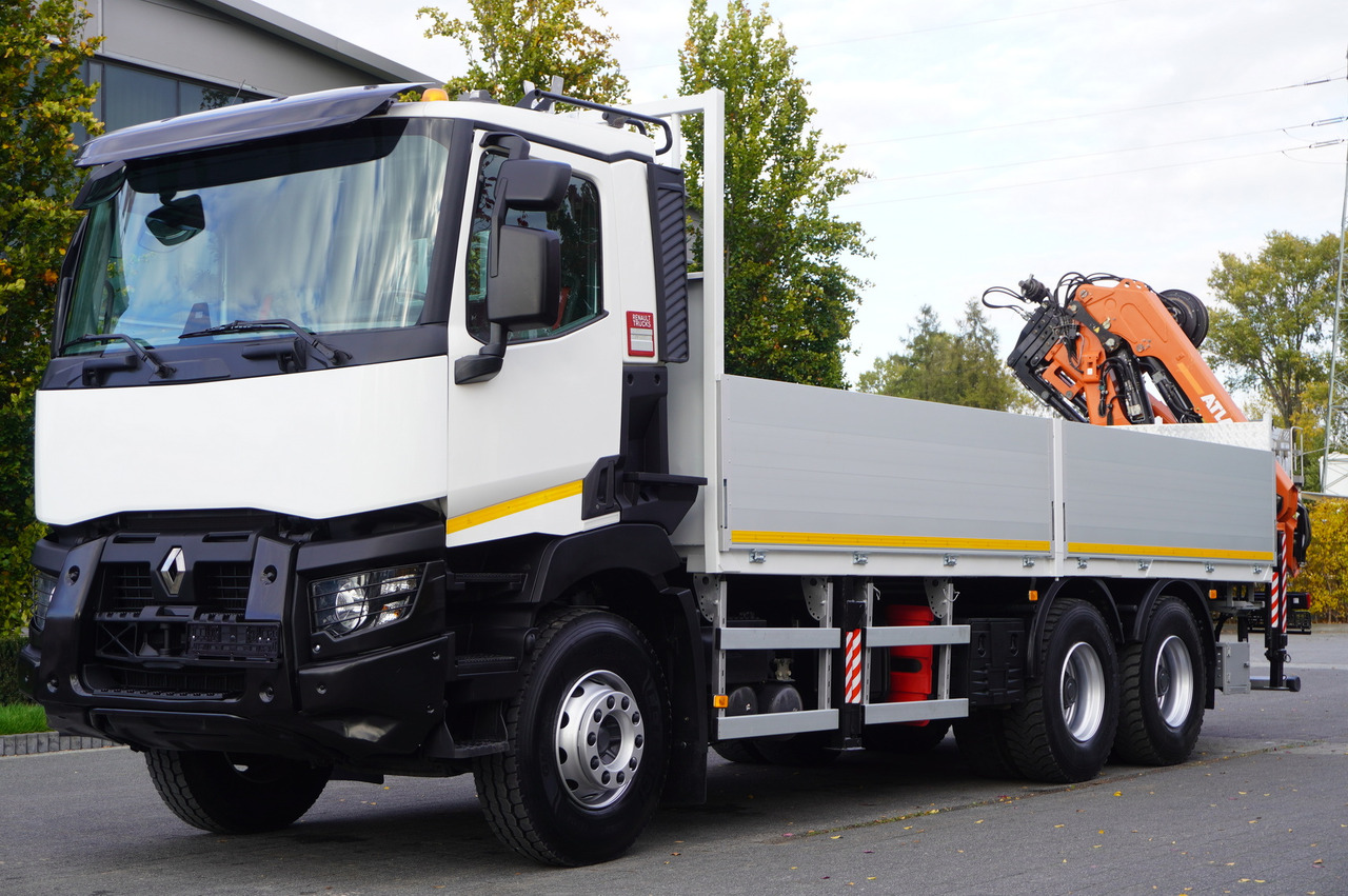 RENAULT C380 Comfort 6x4 / Atlas 172.3E crane / Range 12.3 m / capacity 6.1 t / Flatbed 17 EPAL - Φορτηγό με ανοιχτή καρότσα, Φορτηγό με γερανό: φωτογραφία 2 RENAULT C380 Comfort 6x4 / Atlas 172.3E crane / Range 12.3 m / capacity 6.1 t / Flatbed 17 EPAL - Φορτηγό με ανοιχτή καρότσα, Φορτηγό με γερανό: φωτογραφία 2