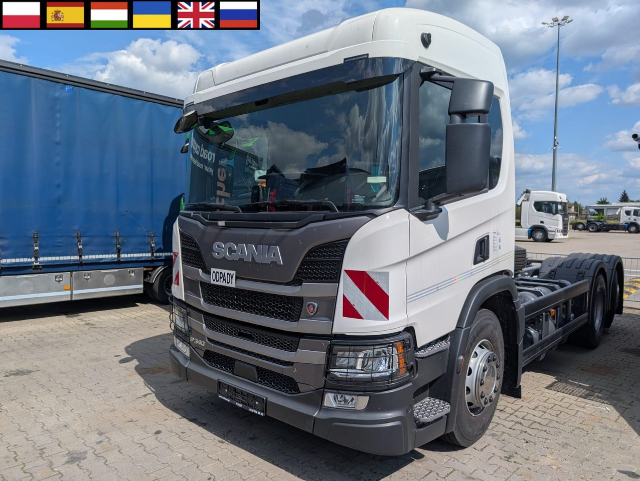 SCANIA P 340 B6x2*4NA / chassis frame / steering axle / CNG / large cab / 8 units - Φορτηγό σασί: φωτογραφία 1 SCANIA P 340 B6x2*4NA / chassis frame / steering axle / CNG / large cab / 8 units - Φορτηγό σασί: φωτογραφία 1