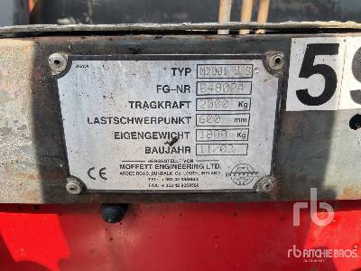 MOFFETT M2001 WS - Φορτηγό ανωμάλου εδάφους: φωτογραφία 5 MOFFETT M2001 WS - Φορτηγό ανωμάλου εδάφους: φωτογραφία 5