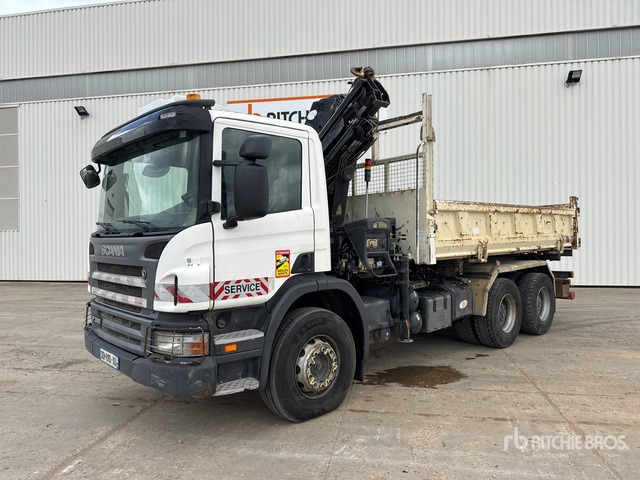2008 Scania P380 2008 Hiab 166E-3 HIPRO 5700 kg ... Dump Truck with Crane - Φορτηγό ανατρεπόμενο, Φορτηγό με γερανό: φωτογραφία 2 2008 Scania P380 2008 Hiab 166E-3 HIPRO 5700 kg ... Dump Truck with Crane - Φορτηγό ανατρεπόμενο, Φορτηγό με γερανό: φωτογραφία 2