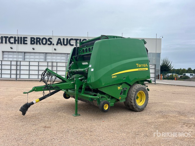 2017 John Deere 990 Presse A Balles Rondes 1 Essieu S/A Round Baler - Χορτοδετική μηχανή στρόγγυλης μπάλας: φωτογραφία 1 2017 John Deere 990 Presse A Balles Rondes 1 Essieu S/A Round Baler - Χορτοδετική μηχανή στρόγγυλης μπάλας: φωτογραφία 1