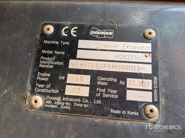 2022 Doosan DX225LC-7 Tracked Excavator - Ερπυστριοφόρος εκσκαφέας: φωτογραφία 2 2022 Doosan DX225LC-7 Tracked Excavator - Ερπυστριοφόρος εκσκαφέας: φωτογραφία 2