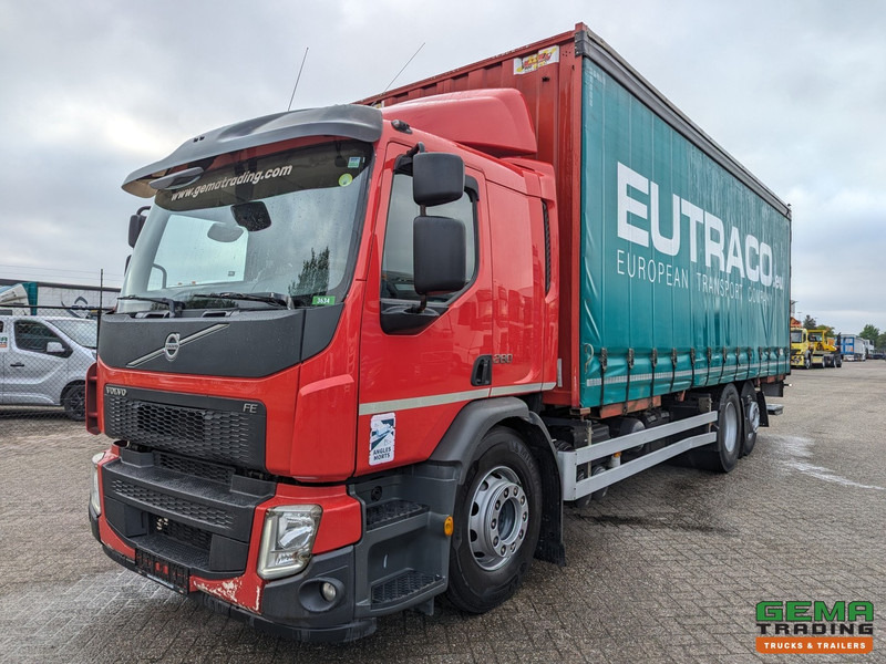 Volvo FE 280 6x2 Slaapcab Euro6 - BDF / SchuifzeilenBak 7.5M + Laadklep 1500KG - Rongpotten/Rongen - Φορτηγό μουσαμάς: φωτογραφία 1 Volvo FE 280 6x2 Slaapcab Euro6 - BDF / SchuifzeilenBak 7.5M + Laadklep 1500KG - Rongpotten/Rongen - Φορτηγό μουσαμάς: φωτογραφία 1