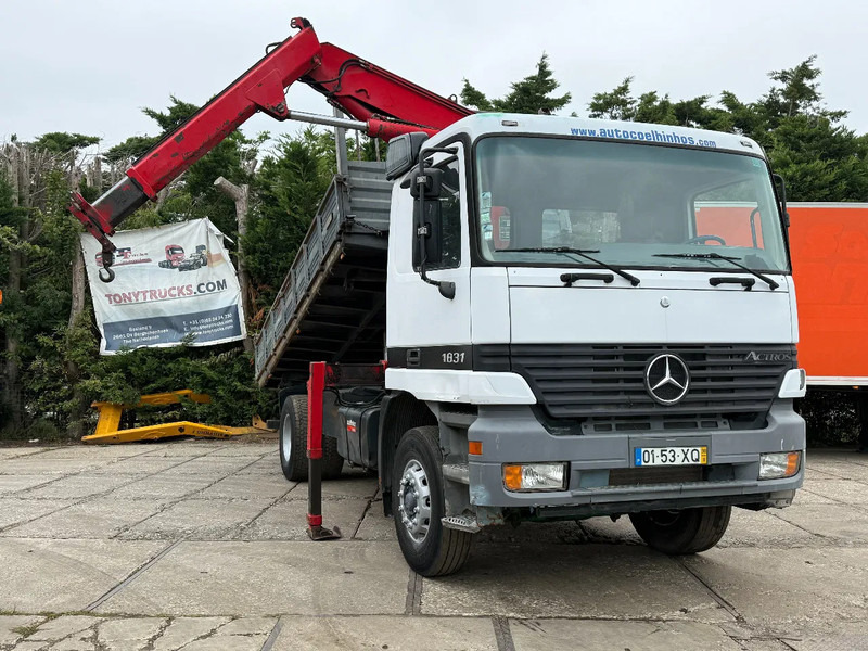Mercedes-Benz Actros 1831 V6 4X2 Tipper + crane EPS Manual Gearbox 3 peddal - Φορτηγό ανατρεπόμενο, Φορτηγό με γερανό: φωτογραφία 1 Mercedes-Benz Actros 1831 V6 4X2 Tipper + crane EPS Manual Gearbox 3 peddal - Φορτηγό ανατρεπόμενο, Φορτηγό με γερανό: φωτογραφία 1