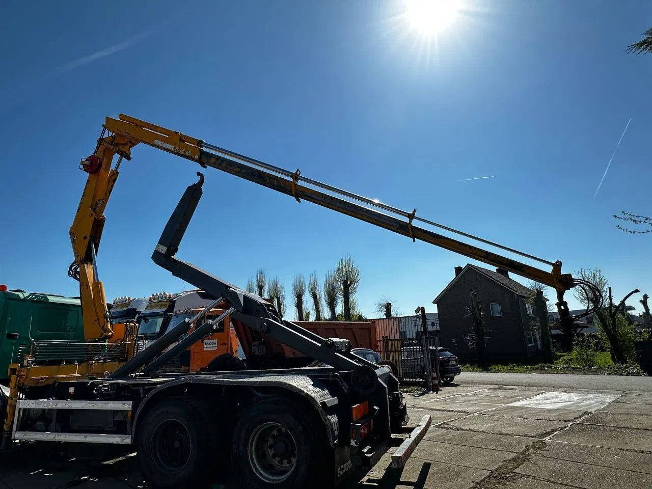 Scania P114-380 6X2 Ampirol + Heila 13000 5T Crane Manu - Φορτηγό μεταφοράς εμπορευματοκιβωτίων/ Κινητό αμάξωμα: φωτογραφία 4 Scania P114-380 6X2 Ampirol + Heila 13000 5T Crane Manu - Φορτηγό μεταφοράς εμπορευματοκιβωτίων/ Κινητό αμάξωμα: φωτογραφία 4